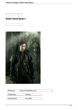 Richard Armitage in Robin Hood Series 1