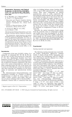 Zeitschrift f&uuml;r Naturforschung / B / 53 (1998)