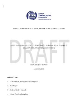 INTRODUCTION OF DIGITAL AUDIO BROADCASTING (DAB) IN