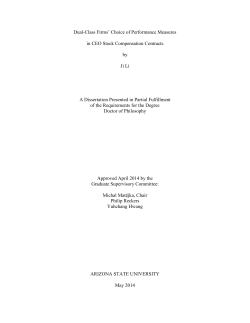 Dual-Class Firms` Choice of Performance Measures in CEO Stock