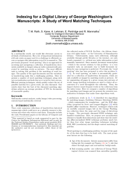 Indexing for a Digital Library of George Washington`s Manuscripts: A