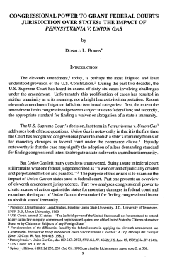 Congressional Power to Grant Federal Court Jurisdiction over States