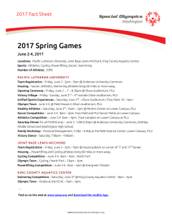 2017 Facts Sheet - Special Olympics Washington