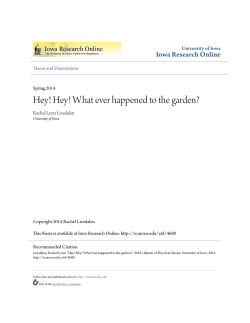 Hey! Hey! What ever happened to the garden?