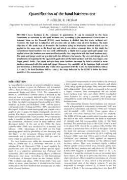 Quantification of the hand hardness test