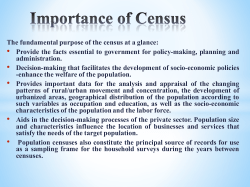 Importance of Census