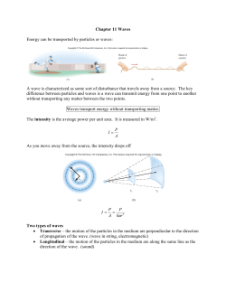 Chapter 11 Waves