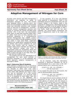 Factsheet 78 (Adaptive Management of Nitrogen for Corn).