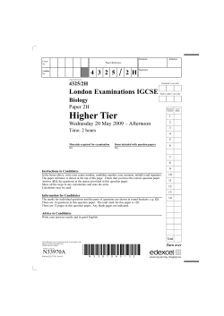 Question paper - Paper 2H - June 2009