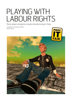 Playing with Labour Rights: music player and game console