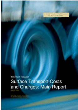 Surface Transport Costs and Charges: Main Report