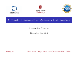 Geometric responses of Quantum Hall systems
