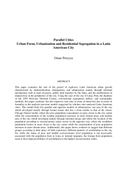 Parallel Cities Urban Form, Urbanization and Residential - fflch-usp