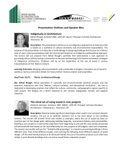 presentation abstracts and speaker bios - Wood