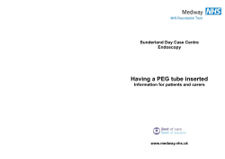 Having a PEG tube inserted - Medway NHS Foundation Trust