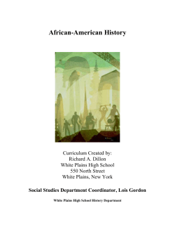 The course traces the historical and political experiences of Black