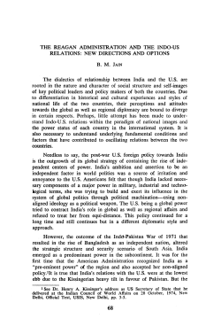 THE REAGAN ADMINISTRATION AND THE INDO