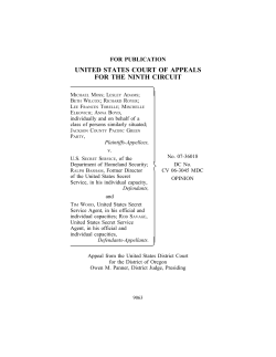 MOSS v. Tim Wood, United States Secret Service Agent, in his