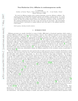 Non-Markovian Levy diffusion in nonhomogeneous media