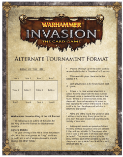 Alternate Tournament Format