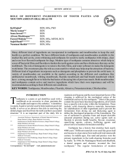 INTRODUCTION Many different kind of ingredients are incorporated