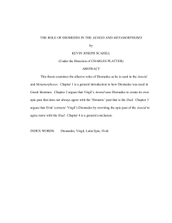 THE ROLE OF DIOMEDES IN THE AENEID AND