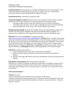 Interpretive Lesson Plan