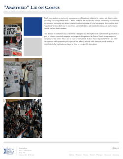 "APARTHEID" LIE ON CAMPUS