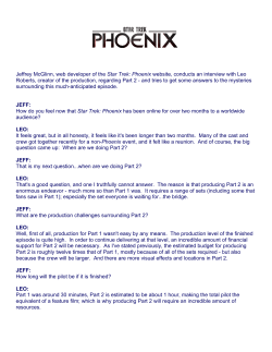 Jeffrey McGlinn, web developer of the Star Trek: Phoenix website
