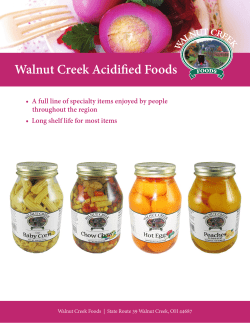 Acidified Foods Sell Sheet