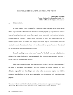 beneficiary designations and resulting trusts