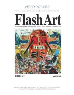 John Newsom, &ldquo;Andr&eacute; Butzer: I Will Always Be A Colorist,&rdquo; Flash Art