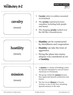 cavalry hostility mission