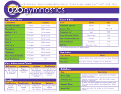 Gymnastics Skill Card