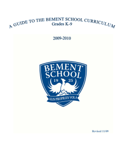 Revised 11/09 - The Bement School
