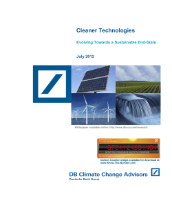 Cleaner Technologies: Evolving Towards a Sustainable End