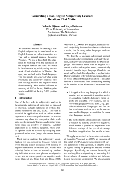 Generating a Non-English Subjectivity Lexicon