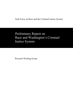 Preliminary Report on Race and Washington`s Criminal Justice