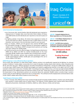 Mosul Response Flash Update