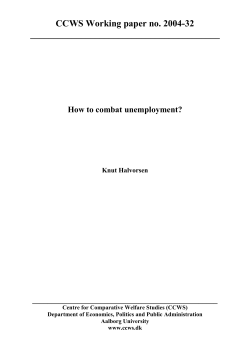 CCWS Working paper no. 2004-32 - Department of Political Science