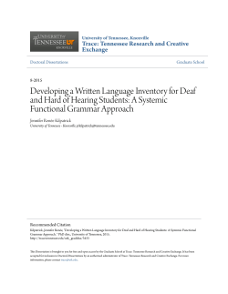 Developing a Written Language Inventory for Deaf and Hard of