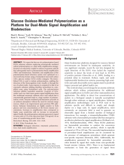 Glucose oxidasemediated polymerization as a platform for