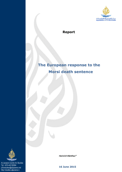 The European response to the Morsi death sentence