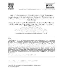 The Mosoriot medical record system: design and initial