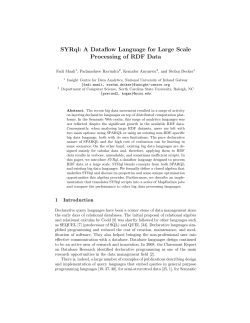 SYRql: A Dataflow Language for Large Scale