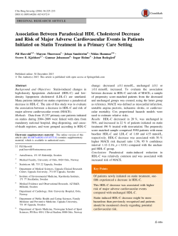 Association Between Paradoxical HDL Cholesterol Decrease and