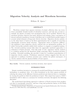 Migration Velocity Analysis and Waveform Inversion