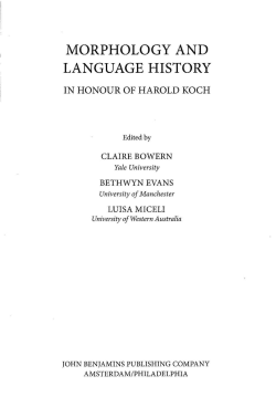 language history - UCLA Linguistics