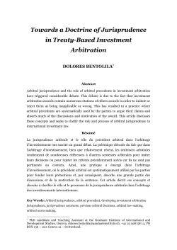 Towards a Doctrine of Jurisprudence in Treaty