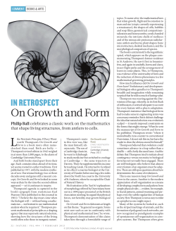 On Growth and Form